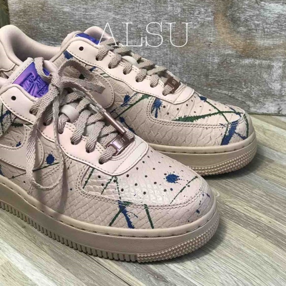 NWT Nike Air Force 1’07 Lux Particle BeigeBlue W - Picture 2 of 7